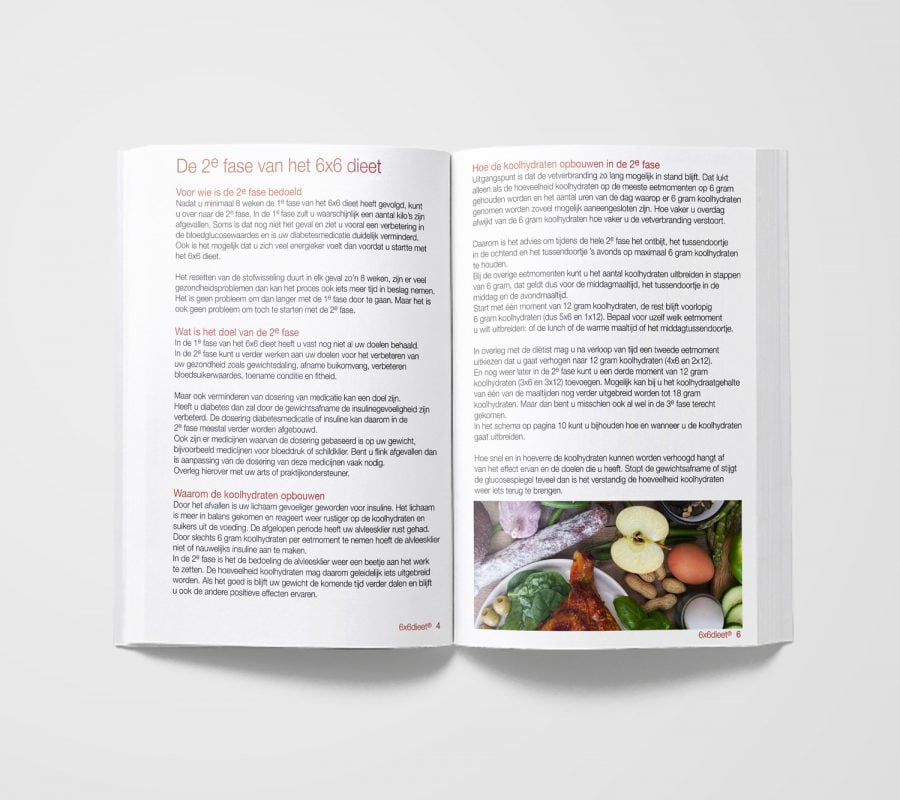 Brochure 6x6 dieet fase 2 werk aan uw doelen